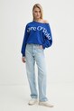 Бавовняна кофта Marc O'Polo 502407354067 блакитний SS25