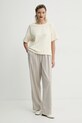 Памучна тениска Marc O'Polo 503417354139 бежов SS25
