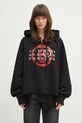 MM6 Maison Margiela hanorac de bumbac print negru S62GU0136