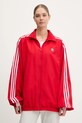 adidas Originals bluză Oversized Tracktop imprimeu rosu JD3393