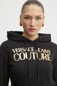 Бавовняна кофта Versace Jeans Couture чорний 78HAIT01.CF01T