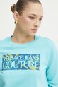 Versace Jeans Couture bluza bawełniana turkusowy 78HAIE04.CF00E