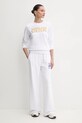 Versace Jeans Couture felpa in cotone 78HAIT06.CF01T bianco SS25