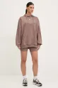 adidas Originals bluza bawełniana Essential JC8981 brązowy SS25