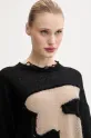 MM6 Maison Margiela wool blend jumper black S52HL0040.M13088