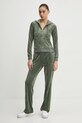 Βελούδινη μπλούζα Juicy Couture JCWAS125302 πράσινο SS25