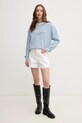 Pepe Jeans pamut melegítőfelső MADDY PL581484 kék SS25