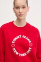Tommy Jeans bluza rosu DW0DW21770
