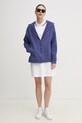 Бавовняна кофта United Colors of Benetton 3UNID500R фіолетовий SS25