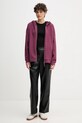 Pamučna dukserica United Colors of Benetton 3UNID500R ljubičasta AW25