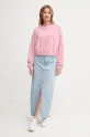 United Colors of Benetton bluza bawełniana 39BLD109O różowy SS25