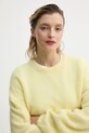 Vlněný svetr American Vintage žlutá NEN18CE25