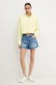 Hugo Blue bluza bawełniana 50537102 żółty SS25