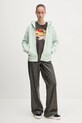 Βαμβακερή μπλούζα Superdry W2012358A.1WM πράσινο SS25