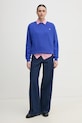 Tommy Hilfiger bluza bawełniana WW0WW45980 fioletowy SS25