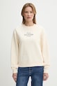 Памучен суичър Tommy Hilfiger памук бежов WW0WW44631
