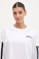 Bavlněné tričko s dlouhým rukávem Dkny bílá DP5T1226