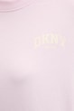 Бавовняний лонгслів Dkny DP5T1226 рожевий