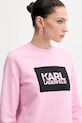Karl Lagerfeld bluza bawełniana różowy ASW20006