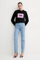 Karl Lagerfeld hanorac de bumbac ASW20006 negru SS25