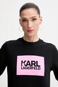 Karl Lagerfeld hanorac de bumbac negru ASW20006