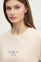 Bavlnená mikina Calvin Klein Jeans béžová J20J225360