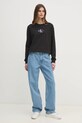 Bavlněná mikina Calvin Klein Jeans J20J225360 černá SS25