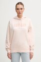 Хлопковая кофта Calvin Klein Jeans с капюшоном розовый J20J225579