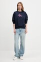 Mikina Calvin Klein Jeans LV047B234G námořnická modř SS25