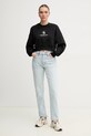 Calvin Klein Jeans felpa in cotone J20J225544 nero SS25