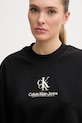 Calvin Klein Jeans felpa in cotone nero J20J225544