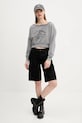Памучен суичър Guess Originals W5GQ23.K68I4 сив SS25