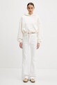 Памучен суичър Tommy Jeans DW0DW20314 бежов SS25