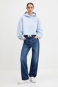 Памучен суичър Tommy Jeans DW0DW20314 син SS25