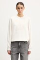 Памучен суичър Tommy Jeans памук бежов DW0DW20637