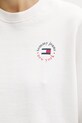 Памучен суичър Tommy Jeans бял DW0DW20639