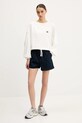 Памучен суичър Tommy Jeans DW0DW21344 бял SS25