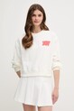 Odzież Tommy Jeans bluza bawełniana DW0DW21345 biały