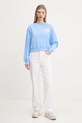 Бавовняна кофта Tommy Jeans DW0DW21345 блакитний SS25