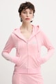 Îmbrăcăminte Juicy Couture bluză din velur ROBERTSON CAVIAR JCBAS125805 roz