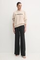 La Mania bluza bawełniana CHILL beżowy SS25