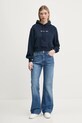 Кофта Red Bull Racing x Pepe Jeans CROPPED LOGO HOODY RL580008 темно-синій SS25