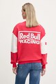 Red Bull Racing x Pepe Jeans hanorac de bumbac PANEL TEAM CREW 2 print rosu RL580010