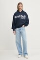 Бавовняна кофта Red Bull Racing x Pepe Jeans LOGO ZIP HOODIE RL580011 темно-синій SS25