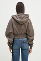 Одяг Бавовняна кофта Rick Owens Collage Gimp DS01E3233.F коричневий