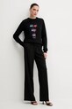 Karl Lagerfeld pamut melegítőfelső A2W20076 fekete SS25