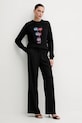 Karl Lagerfeld pamut melegítőfelső A2W20076 fekete SS25