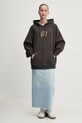 Vans hanorac de bumbac VN000NXVBLK1 maro SS25