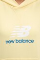 Bavlnená mikina New Balance WT51501PRC žltá