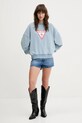 Guess Jeans bluza bawełniana W5GQ19.KCTJ1 niebieski SS25